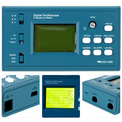 

LCD Digital Storage OscilloscopeFrequency Meter DIY Kit with Professional BNC Probe USB Interface DSO 20MSas 3MHz