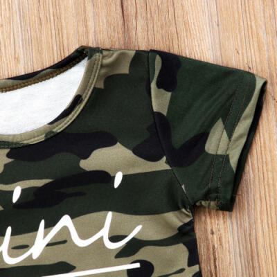 

Casual Newborn Toddler Baby Kid Boys Tops T-shirt Pants Camo Outfits Set Clothes