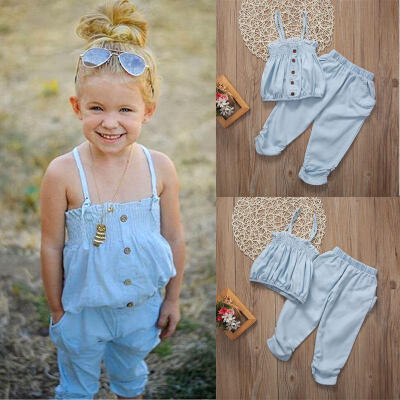 

Kid Toddler Girls Sunsuit Bodysuit Top T shirt Pants Shorts Outfit Set Clothes C