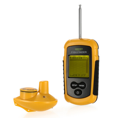 

​Portable Wireless Fish Finder Sonar Sensor Transducer Depth Sonar Sounder Fishing Finder Alarm Fish Identifier Detector with Neck