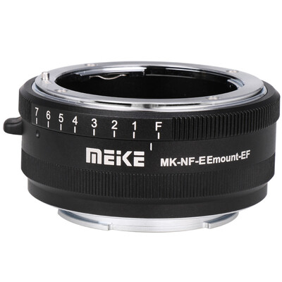 

MEIKE MK-NF-E Микро-конверсионное кольцо Sony NEX / A Микрофонный переходник Nikon F-port SLR