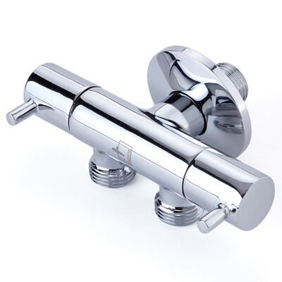 

Submarine (Submarine) F401 1 into the 2 out of the three-way copper chrome quick open hot and cold water triangular valve