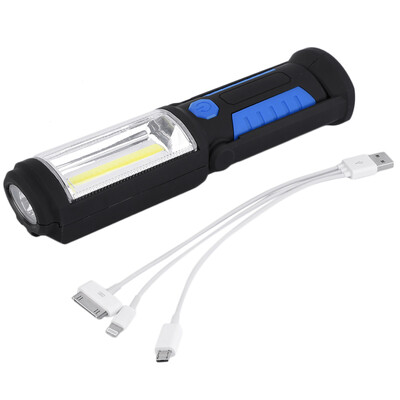

1 LED 1 COB Outdoor Fishing Light Magnetic Work Hand Lamp Emergency Torch