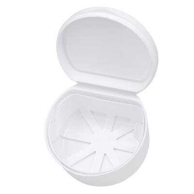

1Pc Denture Box Denture Case Dental False Teeth Cleaning Box Denture Bath Container Retainer Denture Holder