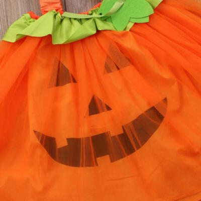 

UK Pumpkin Baby Kids Girls Sleeveless Princess Dress Party Pageant Gown Costume