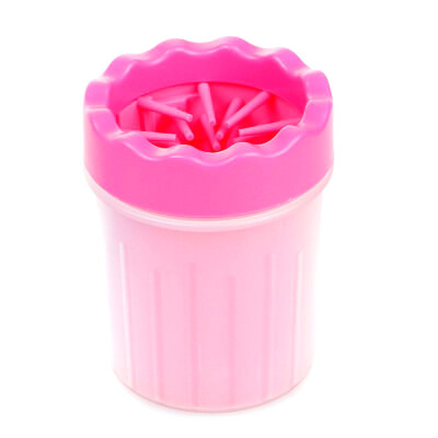 

Dirty Paw Washer for Small Large Dogs Pet Feet Washer Portable Grooming Brush Cleaning Cup Rose red&Larger