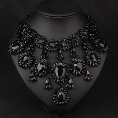 

Fashion Jewelry Pendant Chain Crystal Choker Chunky Statement Necklace US Stock