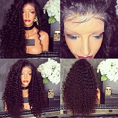 

Curly Lace Front Human Hair Wigs Glueless Brazilian Virgin Hair Lace Front Wigs with Baby Hair
