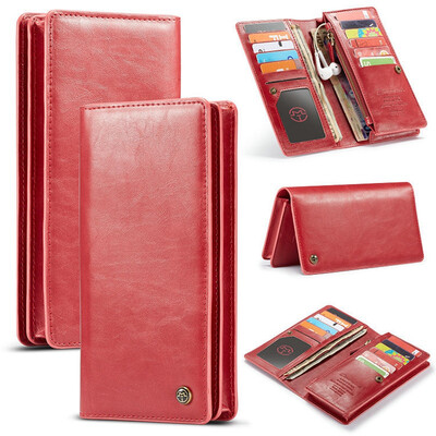 

CaseMe Universal 4-65 inch Retro Leather Wallet Case Business Card Slot Flip Cover For iPhoneXs MAX for Huawei mate20 oneplus 6