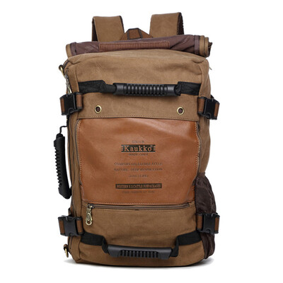 

KAUKKO 22L Multifunctional Travel Backpack Hiking Camping Canvas Functional Laptop Bag Versatile Bags