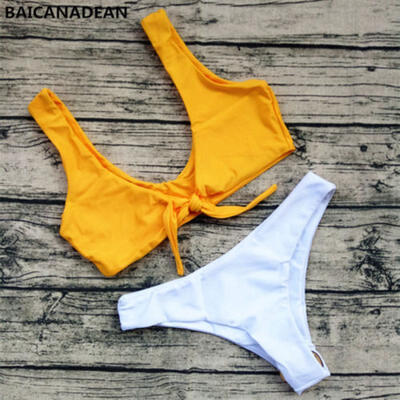 

Women Push-up Padded Bra Bandage Bikini Set Swimsuit Triangle Swimwear Bathing