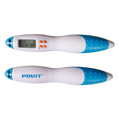 

Pu специальный специальный POVIT профессиональная калория новый электронный счетчик многоцелевой канат, пропускающий взрослых потеря веса профессиональных детей фитнес-студентов в тест синий и белый P-1118