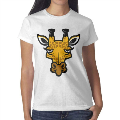 

Melinda Always Be Yourself Giraffe Womens White Tshirts Cotton Leisure T-Shirts