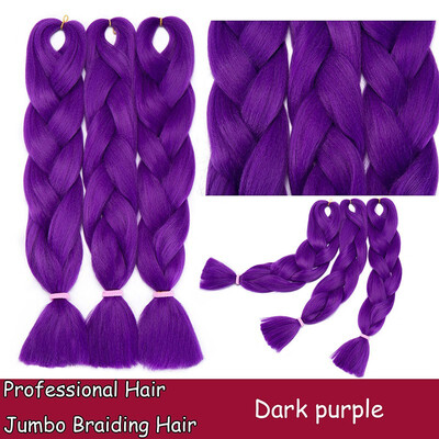 

Braiding Hair Ombre for crochet Hair Weave with Synthetic&Twist Braiding Hair Extensions Dark black 100gpc