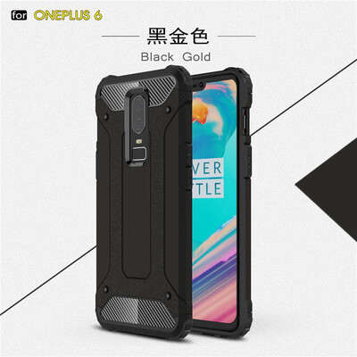 

Fivice Oneplus6 case Luxury Silicone Diamond Armor PC Hard Shell Phone Case
