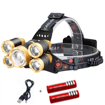 

LED T6 Headlamp 20000 Lumens 4 mode Zoomable Rechargeable for Camping Hunting