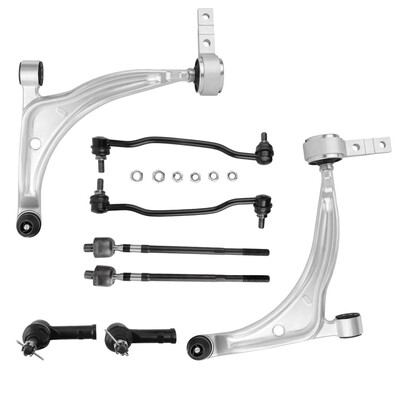 

8pc Front Lower LeftRight Control Arm Ball Joint Sway Bar InnerOuter Tie Rod End Kit for Nissan 2004-08 Maxima 2002-06 Altima