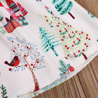 

Toddler Kid Baby Girl Christmas Cartoon Deer Sleeveless Party Dress Clothes 2-6Y