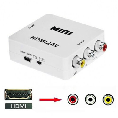 

HDMI на Mini композитный CVBS RCA AV Video Converter Adapter Старый телевизор 1080p HRCA