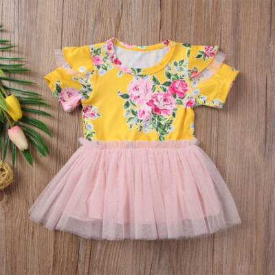 

Cute Toddler Girl Dress Lace Dress Short Fly Sleeve Shivering Gauzy Dress