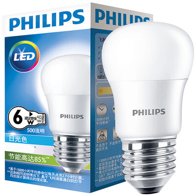 

Philips (PHILIPS) Светодиодная лампочка 6W E27 с большим отверстием для винтов 6500K