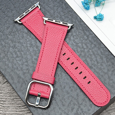 

Kebbit Leather Band for Apple Watch Series 4 3 2 1 38mm 42MM 40mm 44MM Replacement Watch Strap iWatch Band Steel Buckle