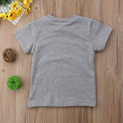 

New Kids Baby Girl Boy Short Sleeve Tops T-shirt Blouse Tee Clothes Summer 1-6Y