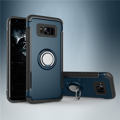 

Fivice Samsung Galaxy S8 plus case PC metal ring shell magnetic car bracket TPU phone case