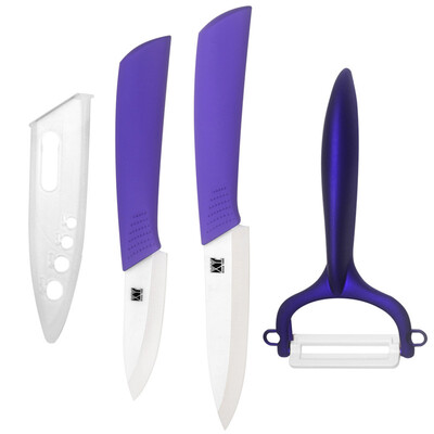 

Ceramic Knives Peeler XYJ Brand 3, 4 Fruit Utility Knife ABS+TPR Handle Sharp Kitchen Knives Set