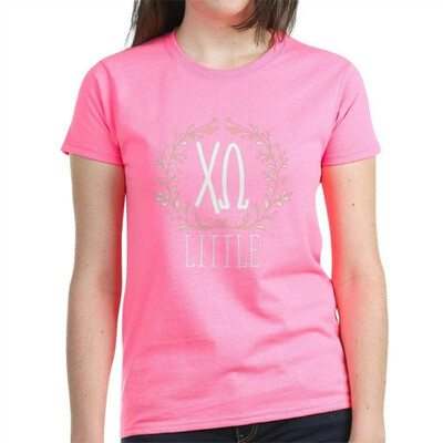 

CafePress - Chi Omega Letters Little - Womens Cotton T-Shirt