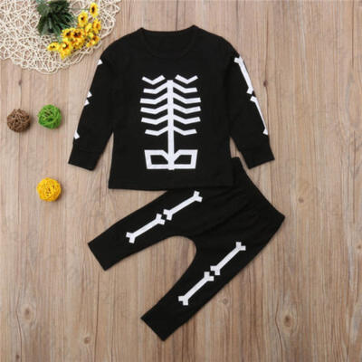 

US Baby Clothes Toddler Boy Girl Kid Clothes Pullover Top &Pants Outfits Cartoon