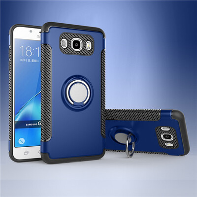 

Fivice Samsung Galaxy J7 2016 case PC metal ring shell magnetic car bracket TPU phone case