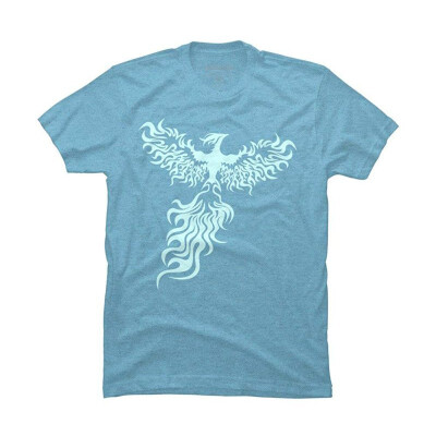 

Cold blue phoenix Mens Graphic T Shirt