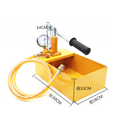 

Aluminum 25MPa 25KG Water Pressure Tester Manual Hydraulic Test Pump Machine with G12" Hose