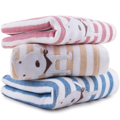 

Sanli Pure Cotton Zebra Line Embroidered Puppy Children&39s Towel A-sided Gauze B-side Terrier Washing Face Mask 26 × 50cm 3