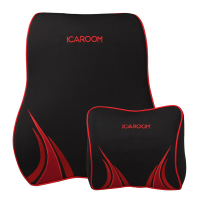 

【Jingdong supermarket】 car house (ICAROOM) car headrest lumbar I16-868A memory cotton neck pillow backrest set shallow coffee color