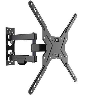 

Loctek TV Wall Mount Bracket 14-42 inch with Adaptor max for 50 inch Full Motion Interactive swivel tilt Articulating LCD LED Vesa 400x400 - Up to 55 Lb