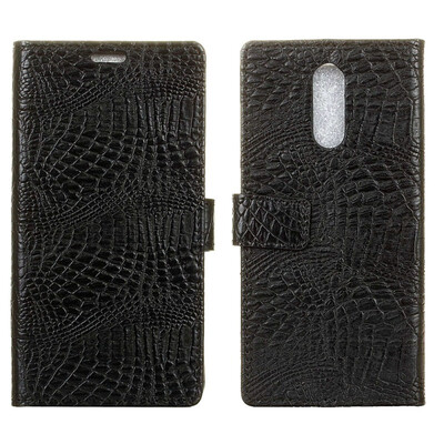 

MOONCASE Nokia 61 Plus Nokia X6 Crocodile Leather Case - Black