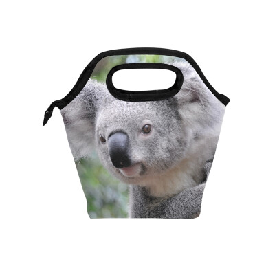 

Koala Trunk Lunch Bag Tote Travel Picnic Insulated Handbags Portable Zipper Lunch Bag Box