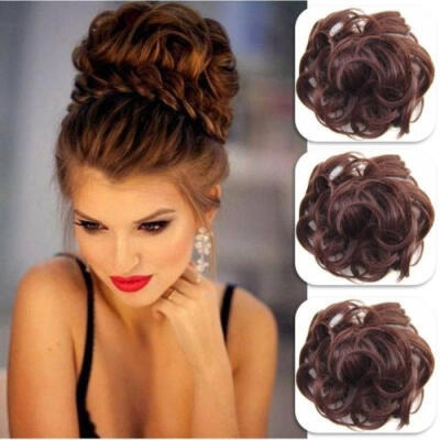 

Synthetic Wave Curly Flexible Scrunchie Hair Bun Chignon Donut Wrap For Ponytail