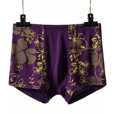 

New Men Underwear Flower Cotton Health Comfortable Underwear Fashion Business Big Size Underwear Underpants Panties Homme Mens