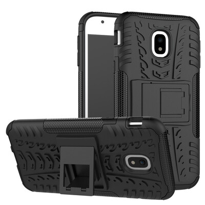 

Fivice Samsung J3 2017J320 Case TPU anti-fall tire pattern back clip bracket phone case