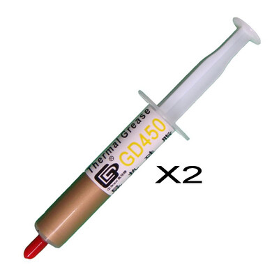 

GD Brand 2 Pieces GD450 Thermal Paste Grease Silicone Heat Sink Compound Golden Net Weight 15 Grams For CPU Cooler Syringe SY15