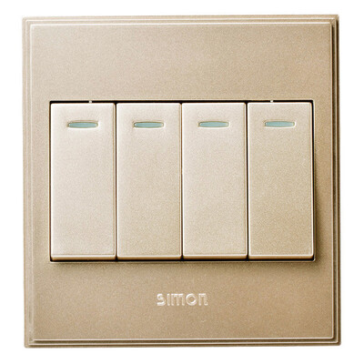 

Simon SIMON switch socket 56C series double open double control switch V51022BY-02 champagne gold