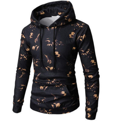 

Fashion Mens Print Hoodie Long Sleeve Sweater Sweatshirt Jacket Pullover Tops