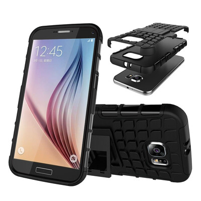 

Fivice Samsung S7 Plus Case TPU anti-fall tire pattern back clip bracket phone case
