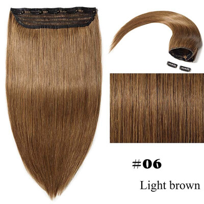 

100 Remy Human Hair Clip in Hair Extensions 34 Full Head 1 piece 5 clips Smooth Silky Straight for Women