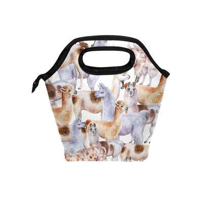 

Lunch Bag Tote Bag Alpaca Travel Picnic Organizer Lunch Holder Handbags Lunch Bag Box for Office
