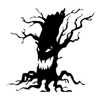 

YEDUO Art Home Decoration Removable Wall Stickers Halloween Party Necessity Horrible Tree Ghost Living Room