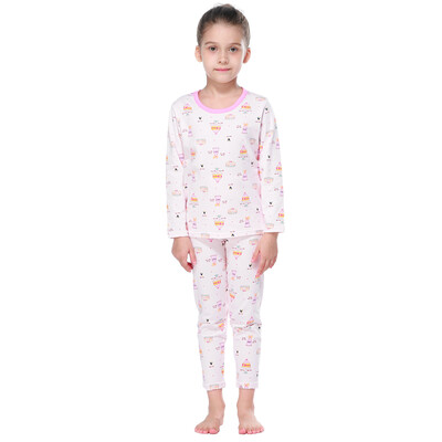 

Red beans (Hodo) girls underwear suit large children cartoon printing autumn clothes pants home service pajamas HD6018 rose 110
